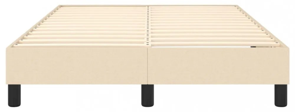 krémszínű szövet rugós ágykeret 120x200 cm