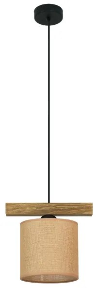 Brilagi - Csillár zsinóron FOREST 1xE27/15W/230V fenyő/barna/fekete