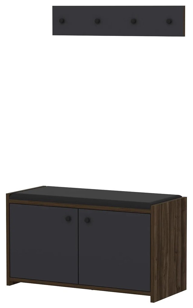 Előszoba szett Zorro (antracit). Akció -25%. 1089129