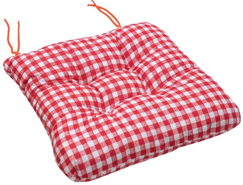 Soft kockás piros székpárna
