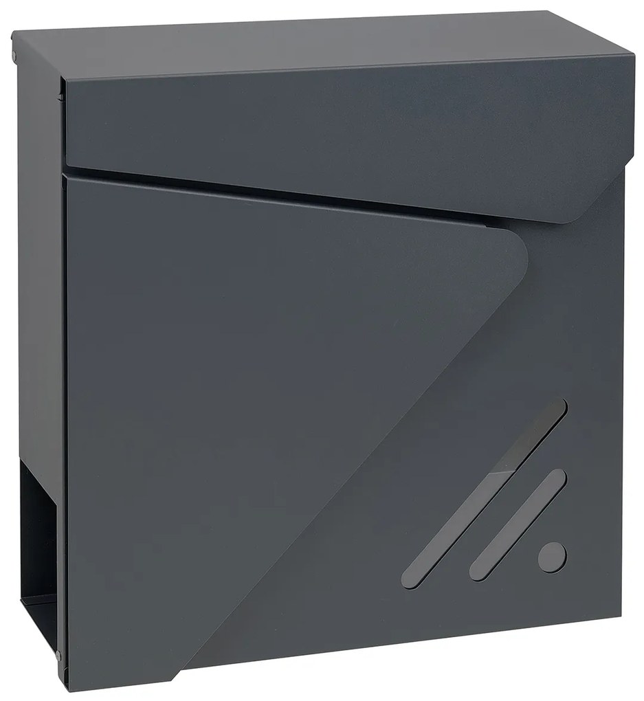BK.506.G.AM acél postaláda, fekete, 37,5 x 37 x 11,5 cm