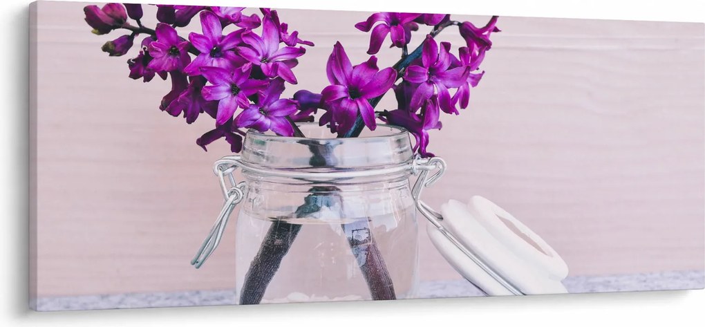 Lila virágok képe (120x50 cm)