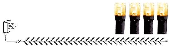 Eglo 410817 - LED kültéri karácsonyi fényfüzér GOLDEN 1200xLED 29m IP44 meleg fehér