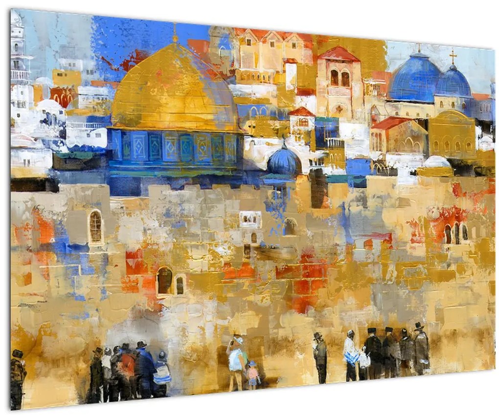 Kép - siratófal, Jerusalem, Israel (90x60 cm)