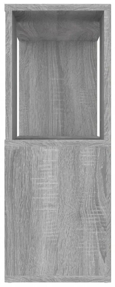 szürke sonoma színű térelválasztó könyvszekrény 80 x 24 x 63 cm
