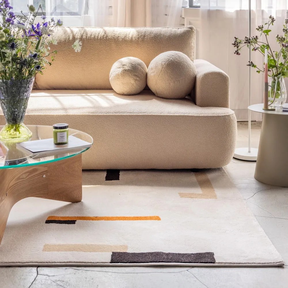 Narancssárga-krémszínű szőnyeg 140x200 cm Linea – Universal