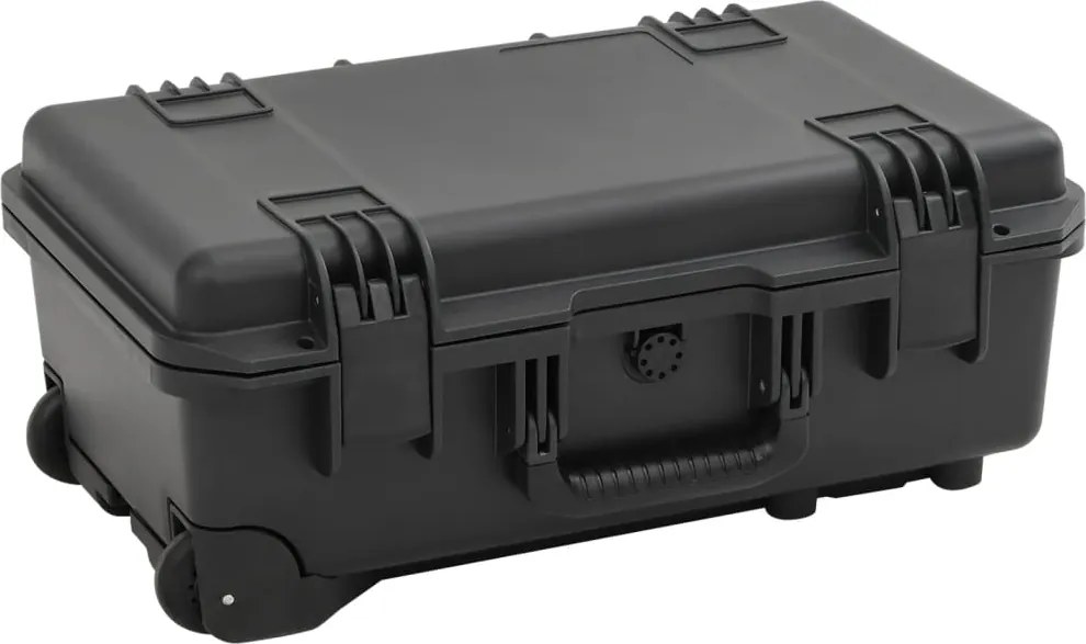 vidaXL fekete PP hordozható repülős tok 55 x 35 x 22,5 cm