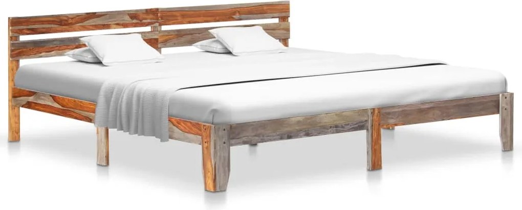 vidaXL tömör fa ágykeret matrac nélkül 200 x 200 cm