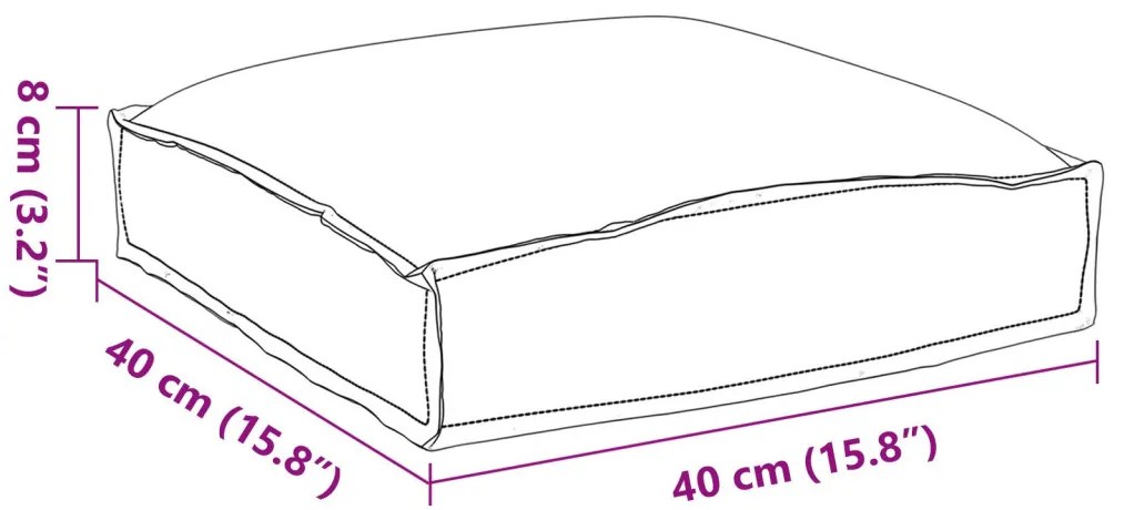 Raklap Párnák üléshez 4 db Fekete 40x40x8 cm Oxford Szövet