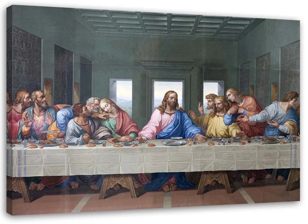 Gario Vászonkép Részlet Az utolsó vacsora címu mubol - Leonardo da Vinci, reprodukció Méret: 90 x 60 cm
