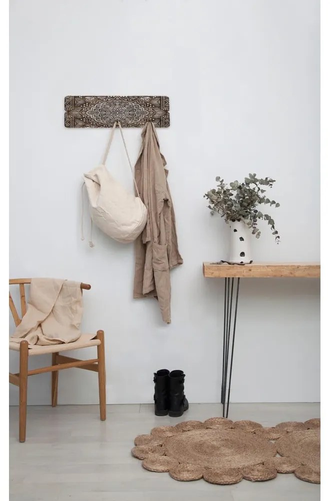 Mandala borovi fenyő fali fogas, 50 x 20 cm - Tierra Bella