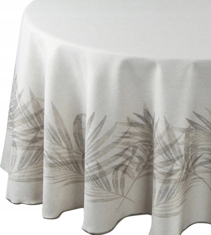 Abrosz dekoratív INES11 150 kerek krém bézs pálmalevél