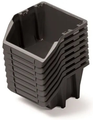 8 db 14,4 x 11,8 x 8,4 cm-es tárolódoboz, fekete