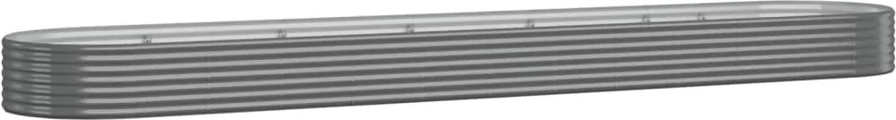 vidaXL szürke horganyzott acél kerti magaságyás 507x100x36 cm