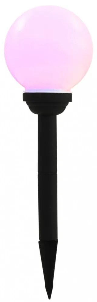 4 db napelemes kültéri LED gömblámpa, 15 cm RGB