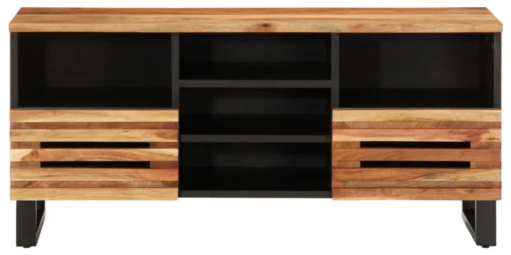 tömör akácfa TV-szekrény 100 x 34 x 46 cm