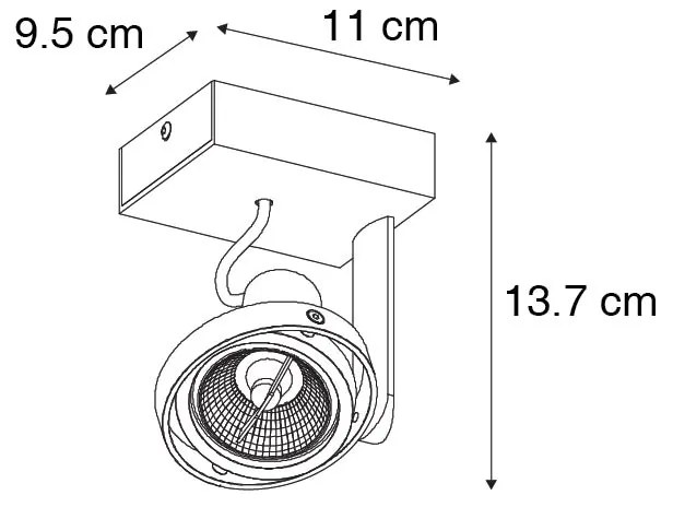 Modern fekete reflektor - Master 70