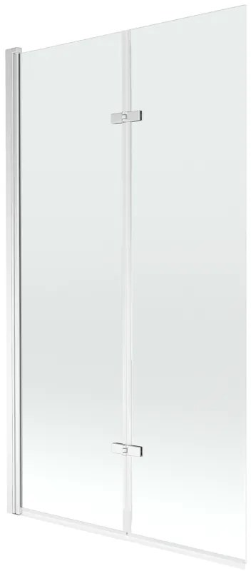 Mexen Castor 2 szárnyas kádparaván 100 x 150 cm, Átlátszó, Króm - 892-100-002-01-00