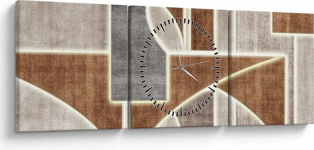 Kép - Alakzatok (órával) (90x30 cm)