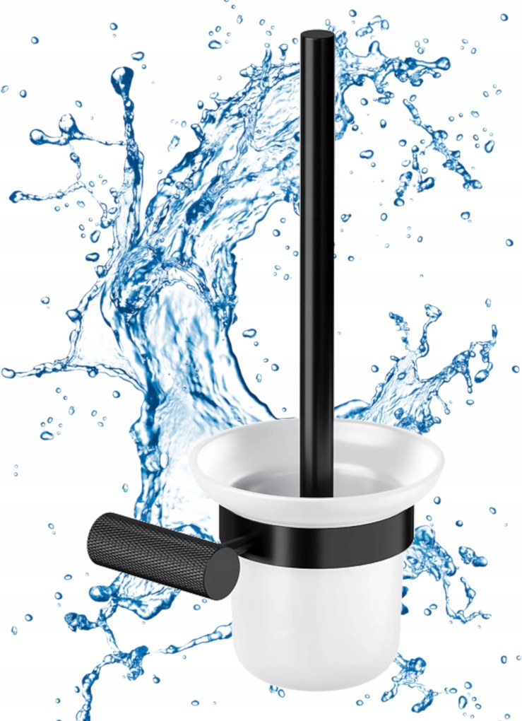 Elegáns fekete fali Wc kefe Modern design