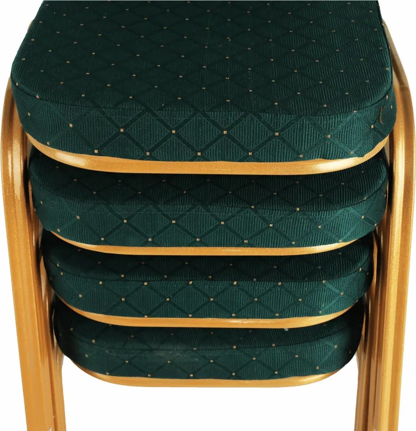 Rákásolható szék, zöld/arany festés, ZINA 3 NEW