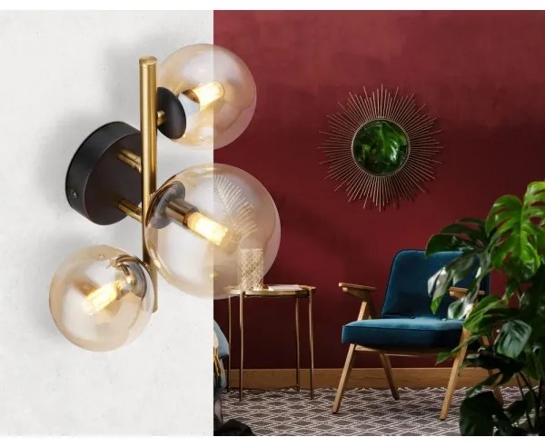 Globo 56135-3W - LED Felületre szerelhető csillár RIHA 3xG9/3,5W/230V réz