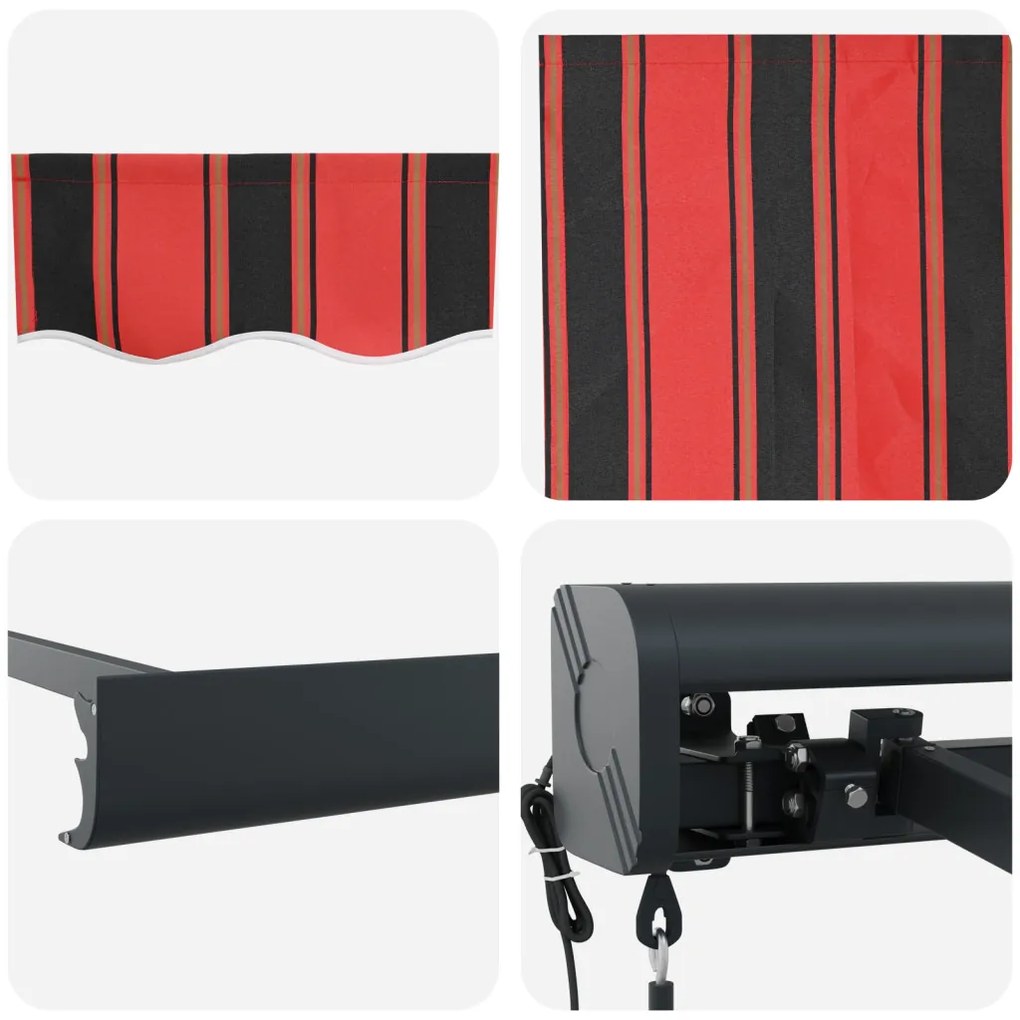 Automatikus Behúzható Napellenző - Narancs és Barna 500x300 cm