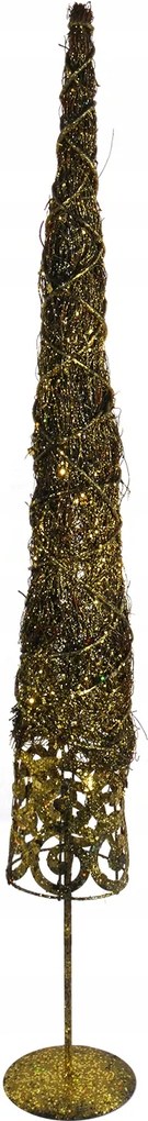 Karácsonyfa Kúp Rattan Fém 98CM Barna karácsonyi dekoráció