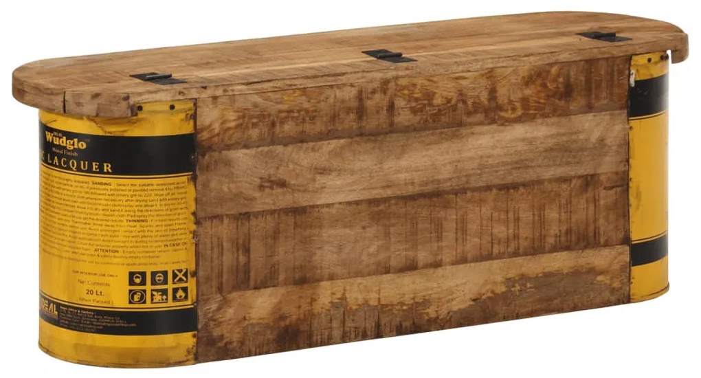 vidaXL tömör újrahasznosított fa tárolópad/tálaló 120 x 30 x 40 cm