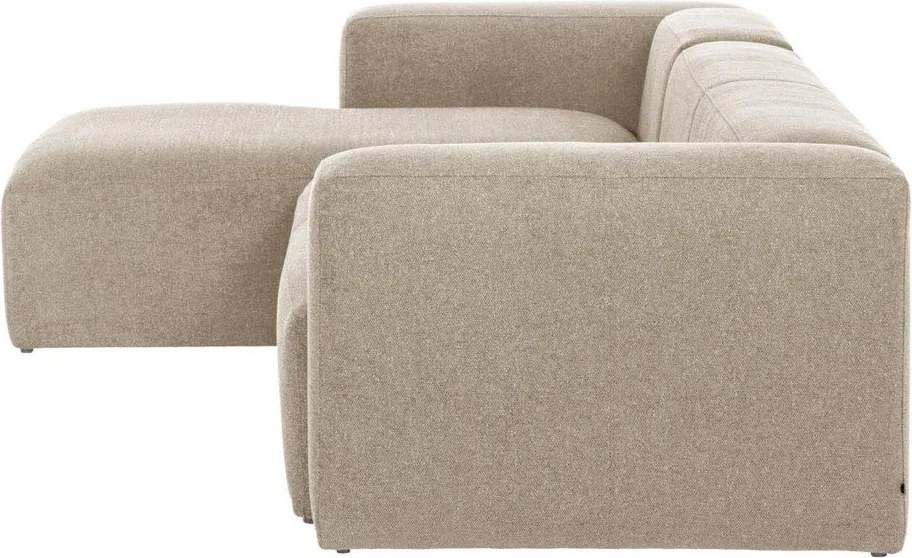 Bézs sarokkanapé (bal oldali) Blok – Kave Home