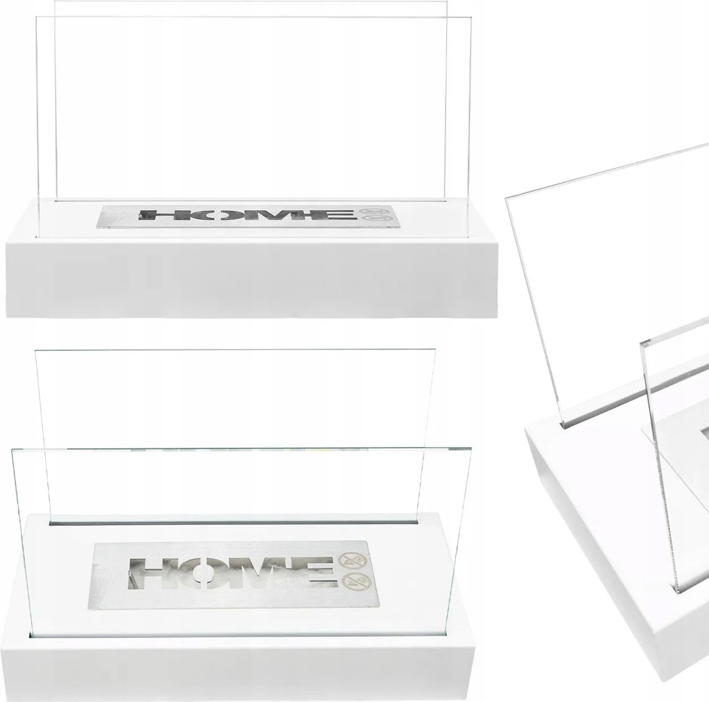 Szabadonálló Biokandalló Home Fehér Strukturált Bioüzemanyag Matt