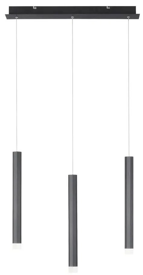 Leuchten Direkt 15203-18 - LED Csillár zsinóron 3xLED/4,8W/230V fekete