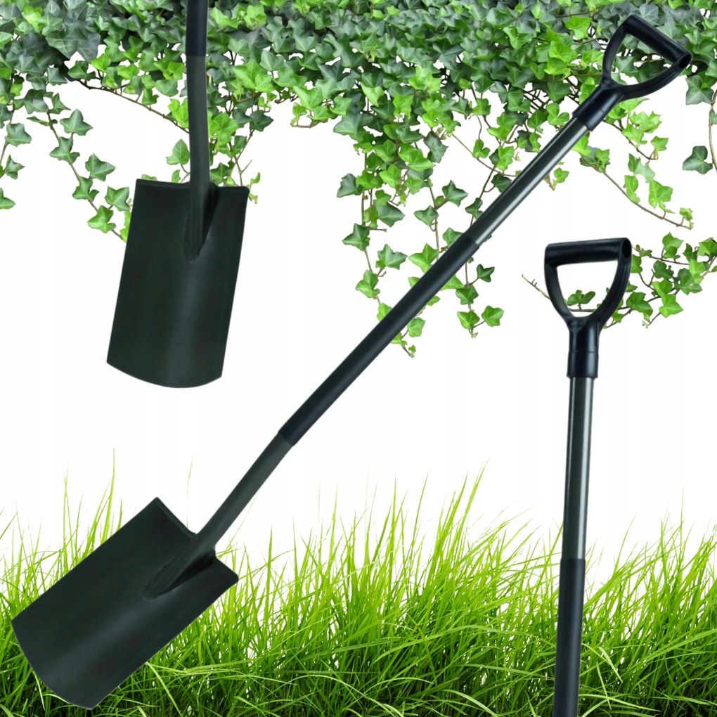 Fiskars Kerti Ásó Egyenes Robusztus Fekete Ergonómikus Lapát Éles