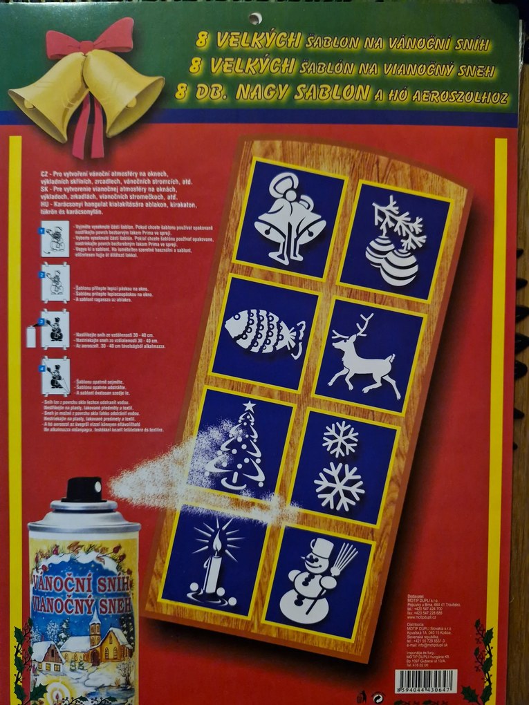 Sablonok hóhoz, dérhez ,ablaklakk karácsonyra x8