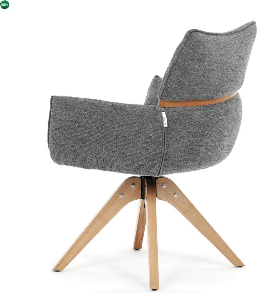 Szürke szövet étkezőszék – kényelmes kárpitozott szék DCH-D1348 GREY2
