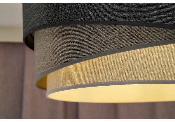 Duolla - Csillár zsinóron KOBO 1xE27/15W/230V átm. 45 cm antracit/szürke/fehér