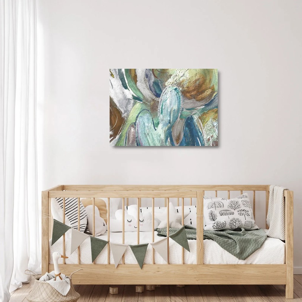 Üveg kép - Absztrakt figurás festészet (70x50 cm)