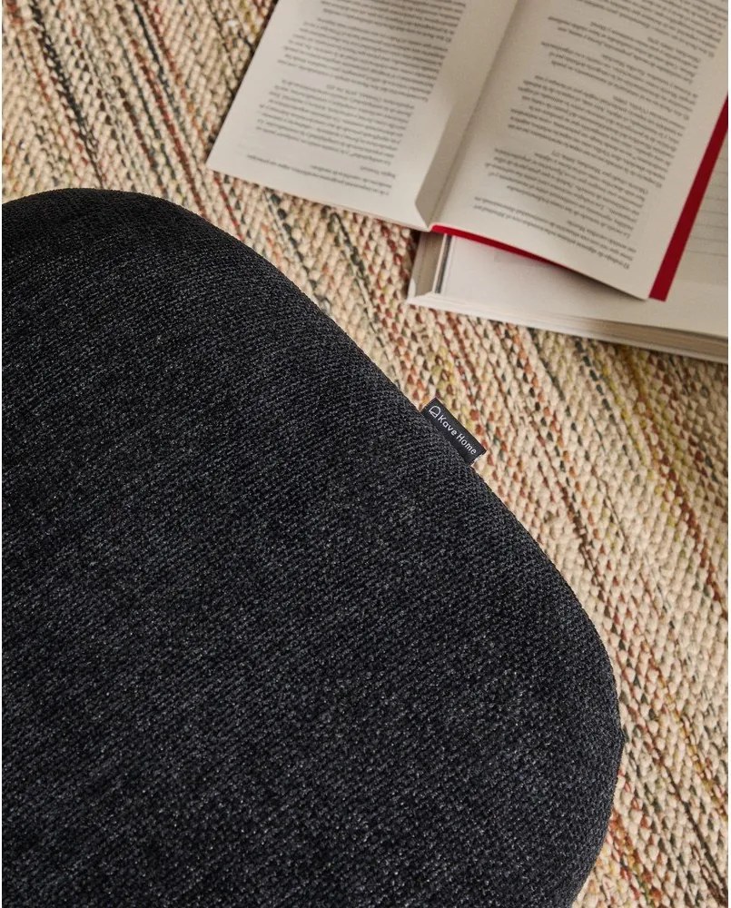 Sötétkék zsenília lábtartó Teryl – Kave Home