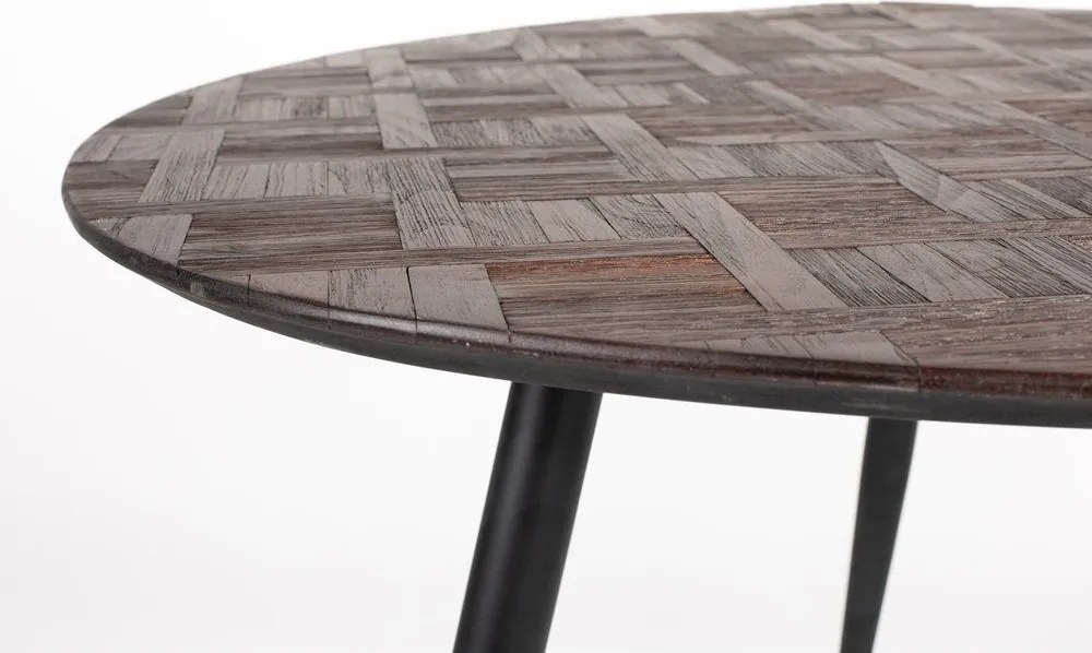 Teakfa kerek étkezőasztal 76x111 cm Webster – White Label