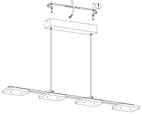 Eglo 94244 - LED függeszték CARTAMA 4xLED/4,5W/230V