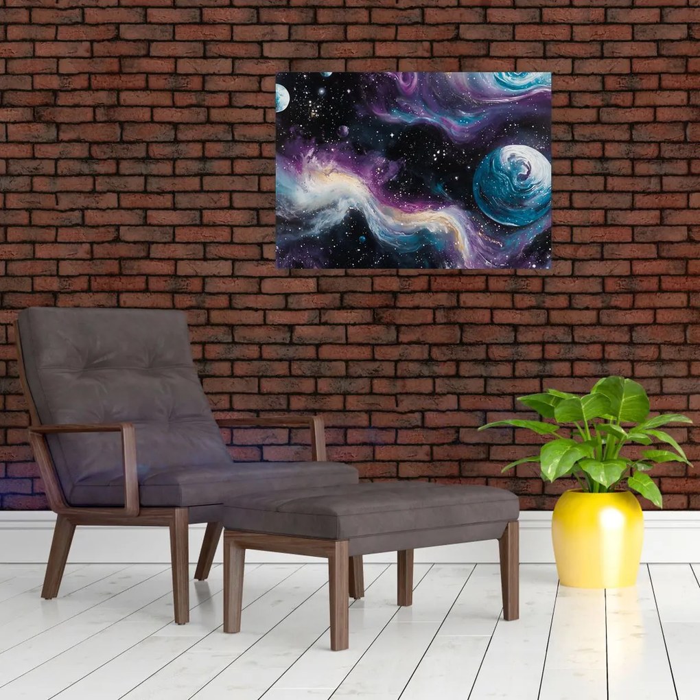 Üveg kép - Festett univerzum (70x50 cm)