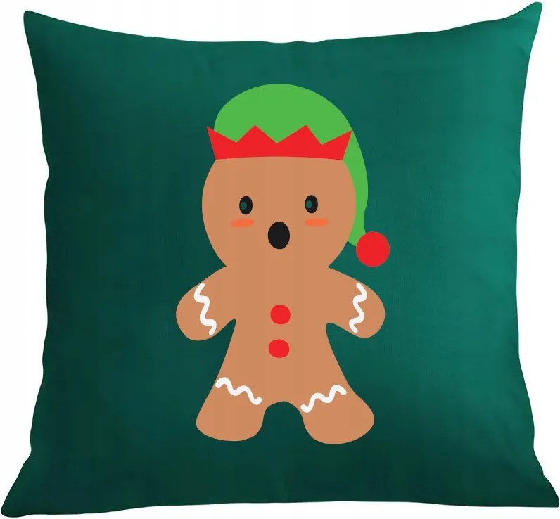 Párna párnahuzat karácsonyi mintás mézeskalács karácsony