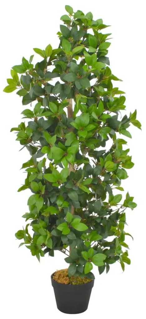 zöld, cserepes műbabérfa 120 cm