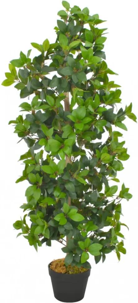 Zöld, cserepes műbabérfa 120 cm