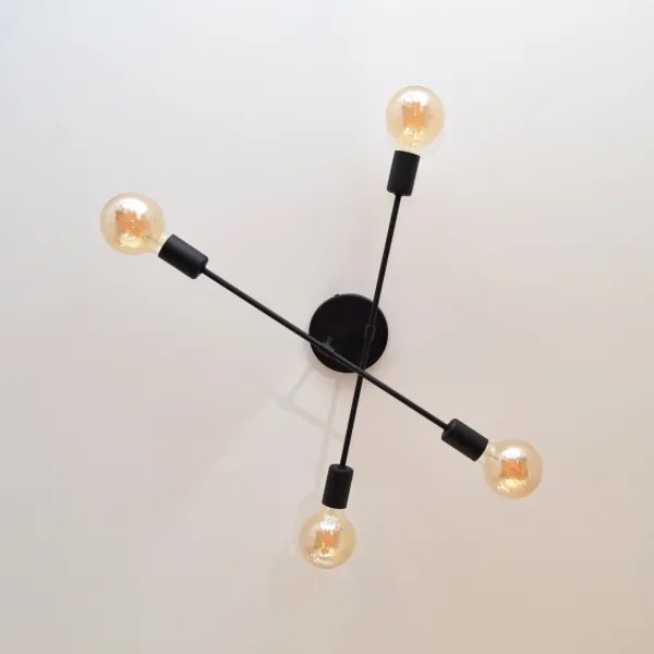 LED Felületre szerelhető csillár CAMBRIDGE 4xE27/8W/230V fekete