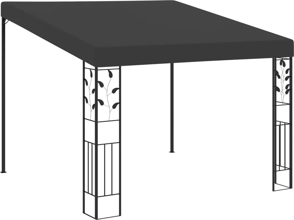 vidaXL antracitszürke falra szerelhető pavilon 3 x 3 x 2,5 m