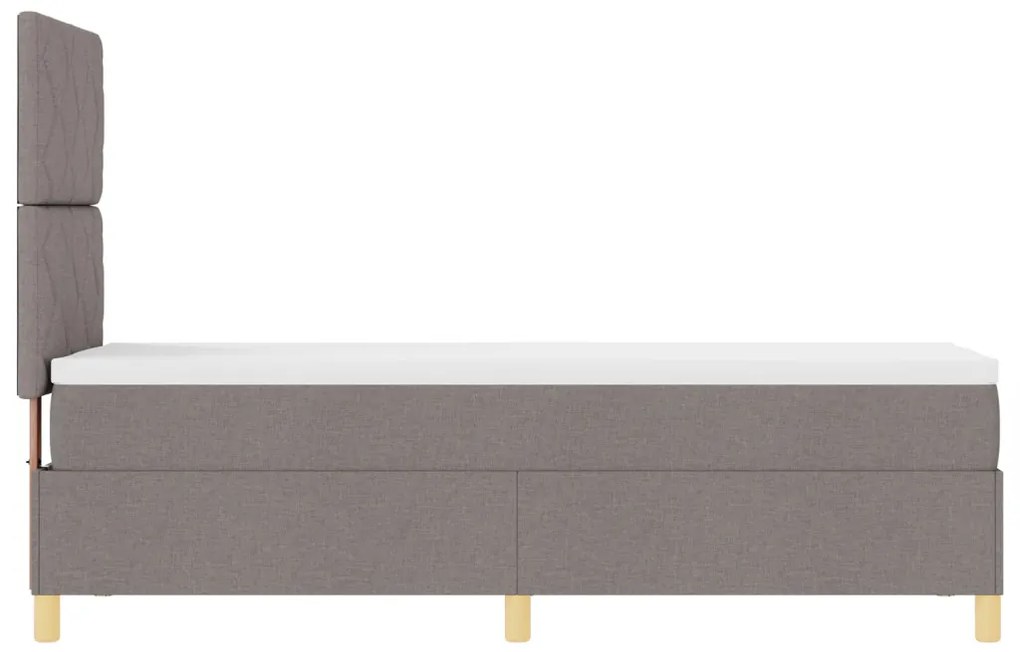 Box Spring Ágy Matraccal & LED Topszínű 80x200 cm Szövet