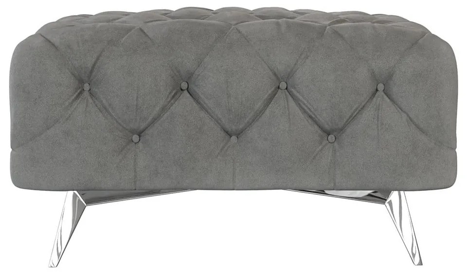 Szürke bársony lábtartó Chelsea – Ropez