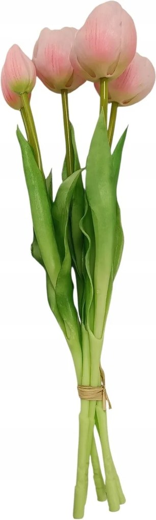5 db-os tulipán csokor rózsaszín 39 cm CX0212
