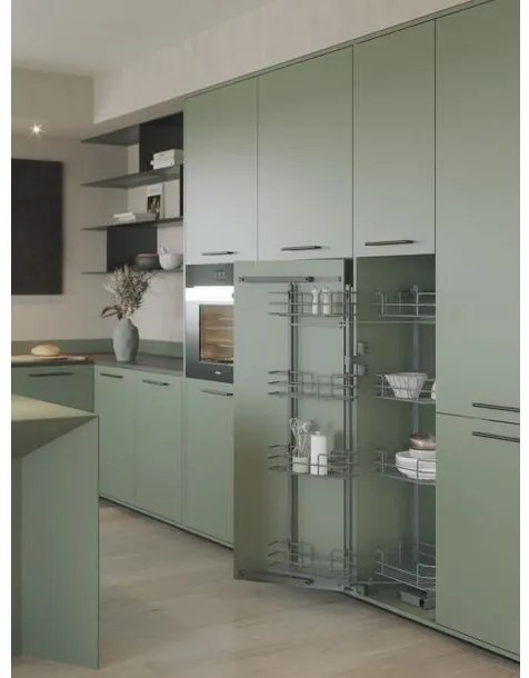 Konyhai fémrács, kamravasalat, 600mm, antracit, csillapított záródás, 8 kosár SIGE, Green Line 230B